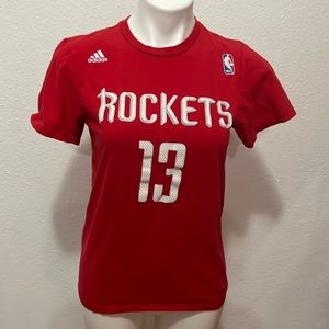 Adidas On The Go Tee Rockets Harden NBA Tshirt Sz S